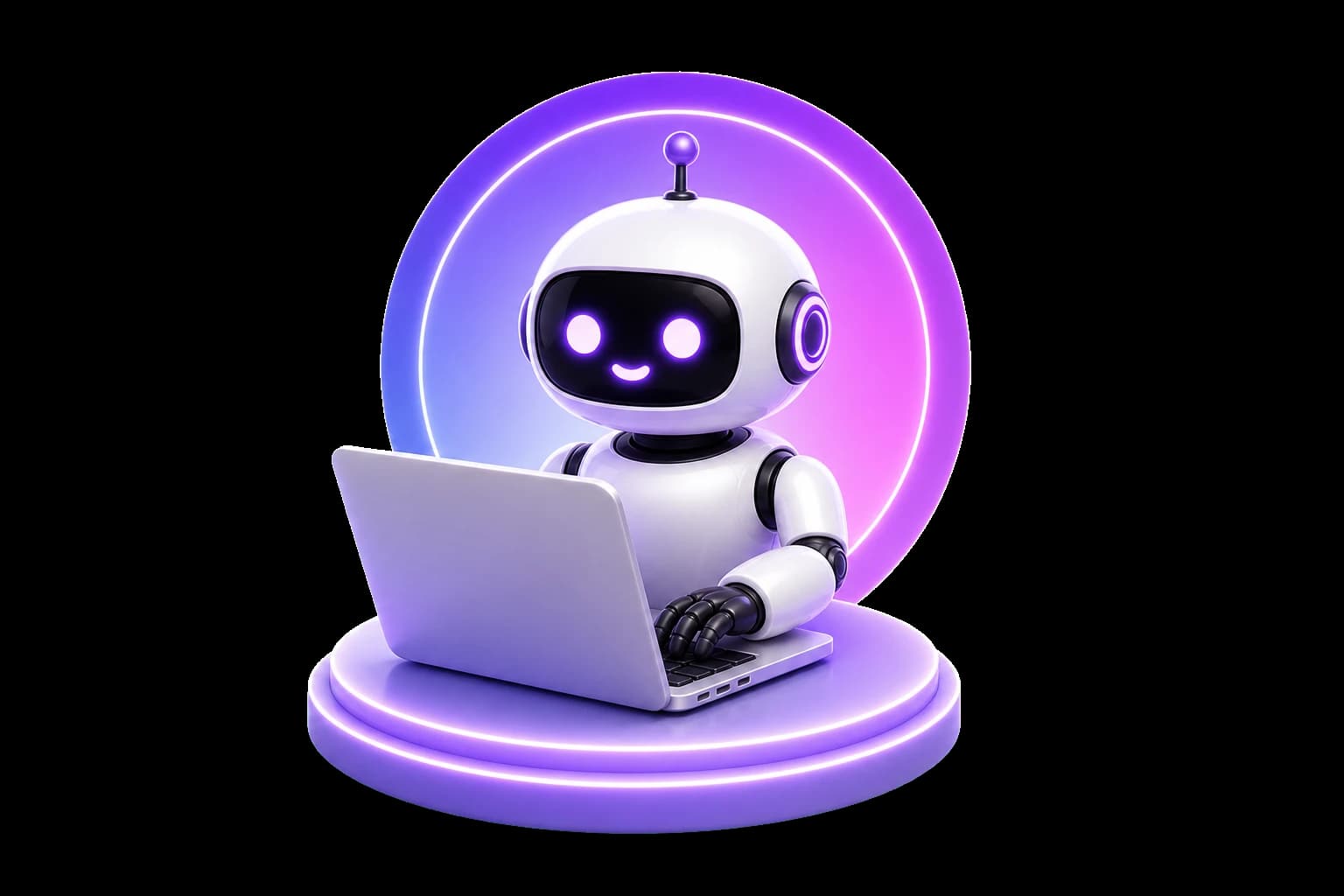 Realistic workspace showing AI agents connected across business functions